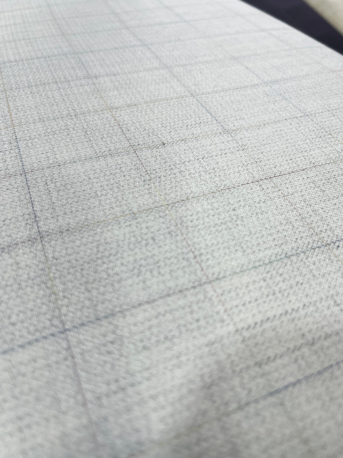 Sharpy Lycra Cream Checkered Suiting Fabric (58” Wide) – Premium Comfort for Trousers & Suits - Poshak Fabrics