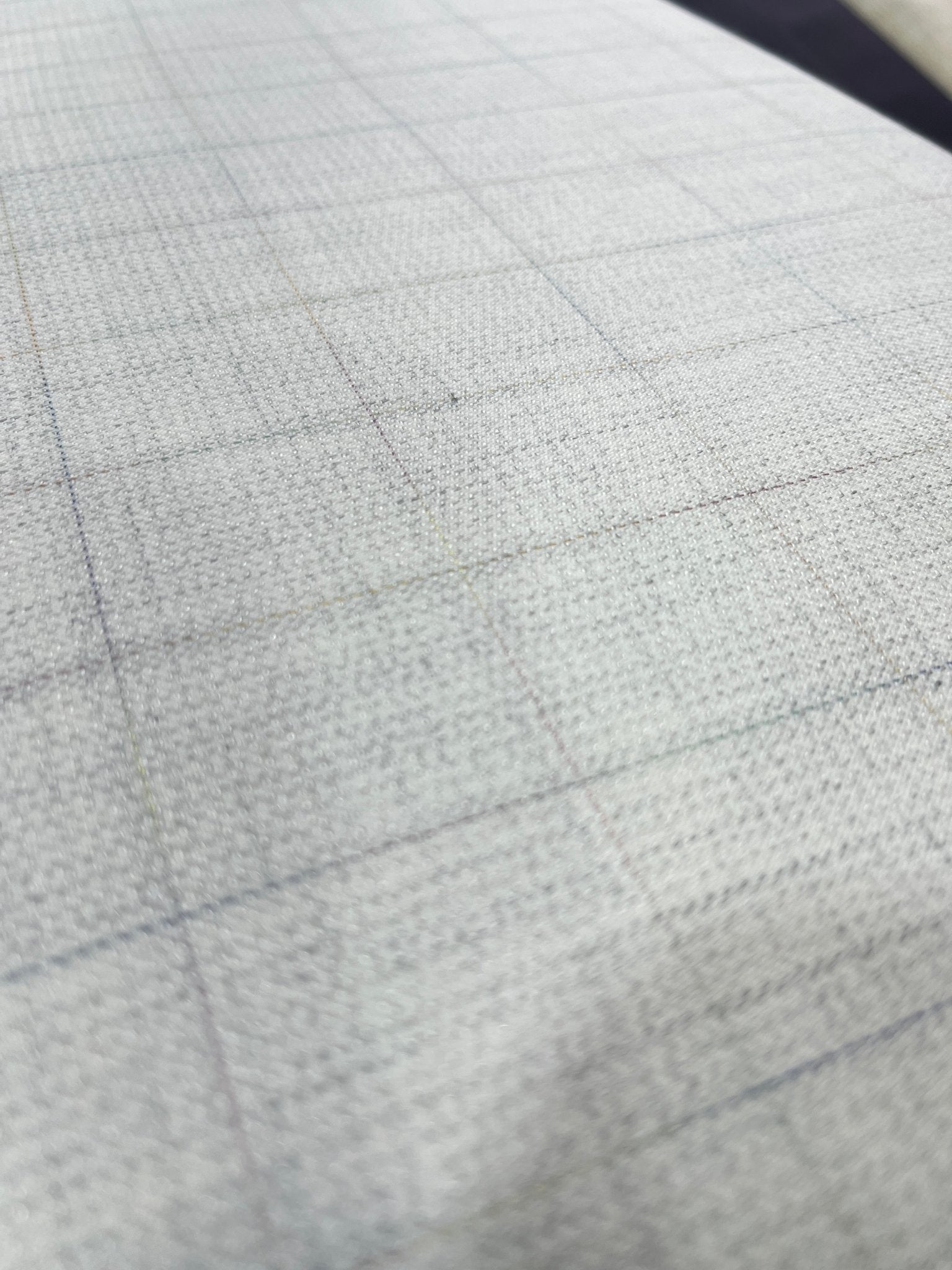 Sharpy Lycra Cream Checkered Suiting Fabric (58” Wide) – Premium Comfort for Trousers & Suits - Poshak Fabrics