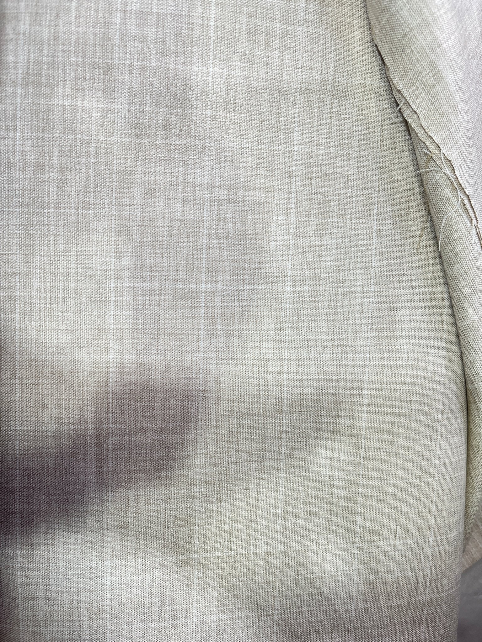 Sharpy Lycra Cream Checkered Suiting Fabric (58” Wide) – Soft, Breathable, Semi - Thin – Premium Office & Partywear Material - Poshak Fabrics