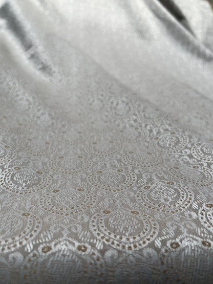 Shiny Synthetic - Mix Partywear Fabric – 36" Width – Available in Sky Blue, Pink, Peach, Light Green & Beige - Poshak Fabrics