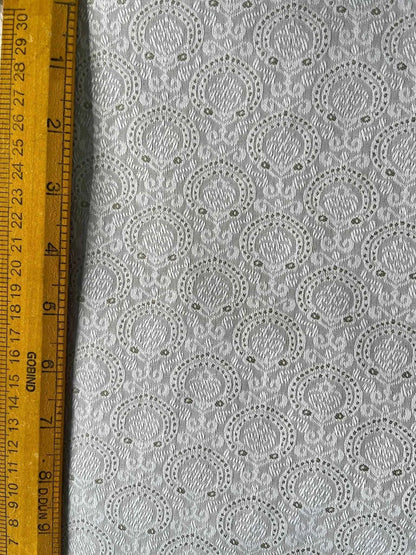 Shiny Synthetic-Mix Partywear Fabric – 36" Width – Available in Sky Blue, Pink, Peach, Light Green & Beige