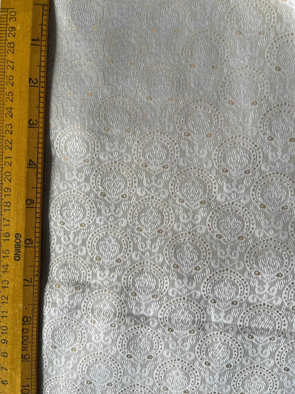 Shiny Synthetic-Mix Partywear Fabric – 36" Width – Available in Sky Blue, Pink, Peach, Light Green & Beige