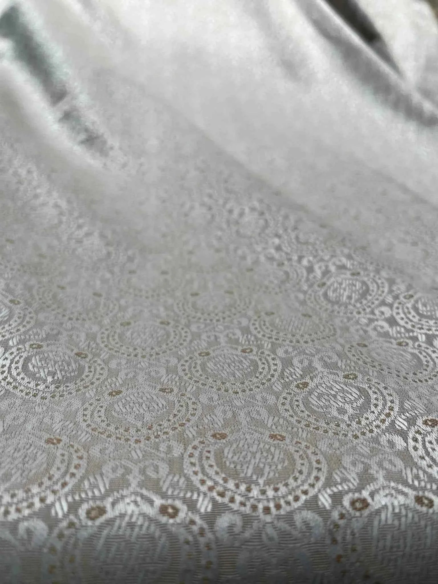 Shiny Synthetic-Mix Partywear Fabric – 36" Width – Available in Sky Blue, Pink, Peach, Light Green & Beige