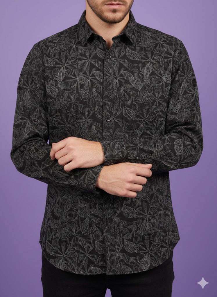 Mohan Premium Lusture Venture Cotton Mix Printed Shirting Fabric – Navy Patterns Collection (36" Width)