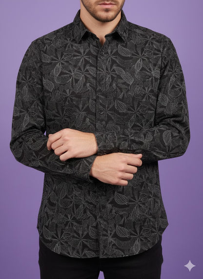 Mohan Premium Lusture Venture Cotton Mix Printed Shirting Fabric – Navy Patterns Collection (36" Width)