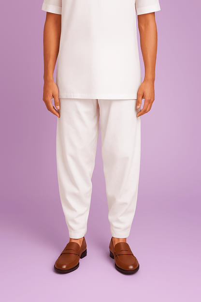 Weekdays Zapata High Quality Cotton White Fabric – 36" Soft, Buttery Smooth & Breathable, Perfect for Pajamas & Salwars - Poshak Fabrics